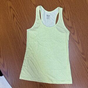 NIKE Dri-FIT Racerback Workout Tank Top - Neon Lime Green / Yellow - Size XS